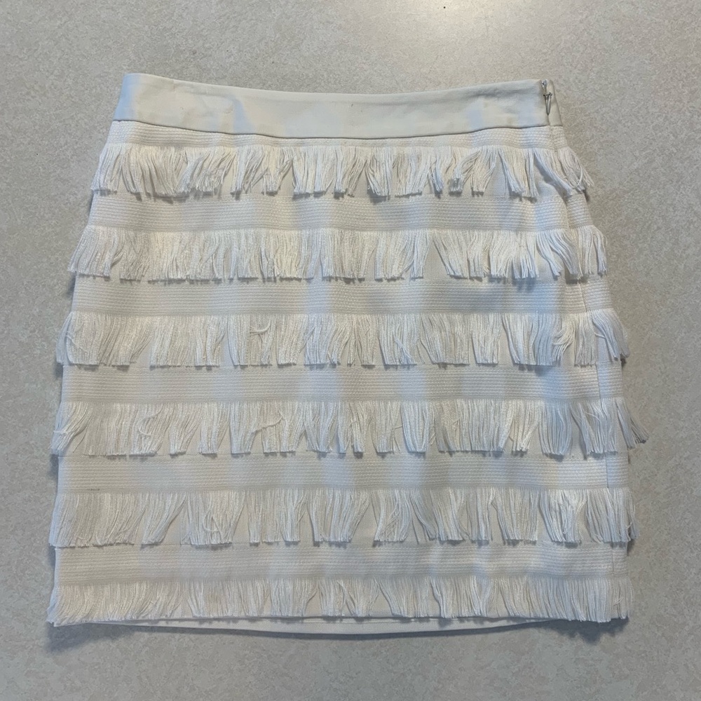 The Limited off white fringe skirt. New with tags